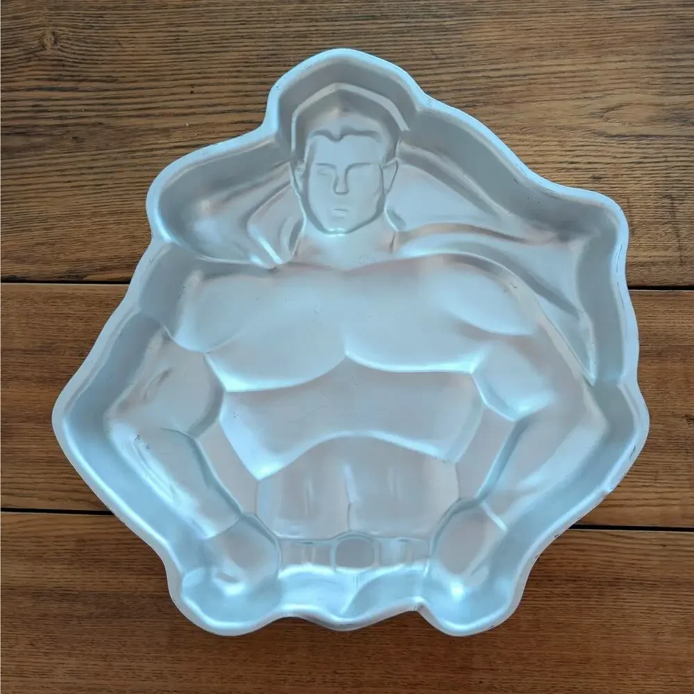 Vintage 1977 Wilton Superman Batman Cake Pan 502-1212 Retired Retro DC Comics